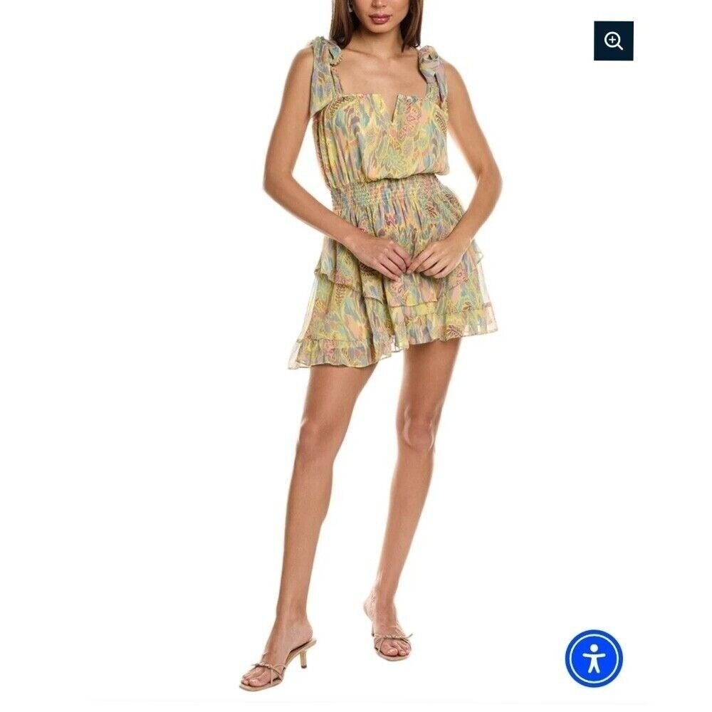 NWT Ramy Brook Floral Print Frankie‎ Mini Dress Size Medium $465